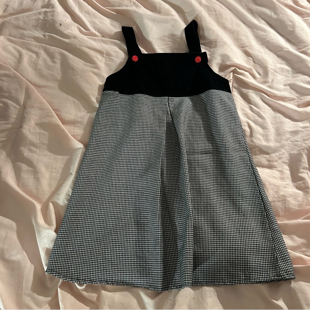 5t Black and White Houndstooth Dress